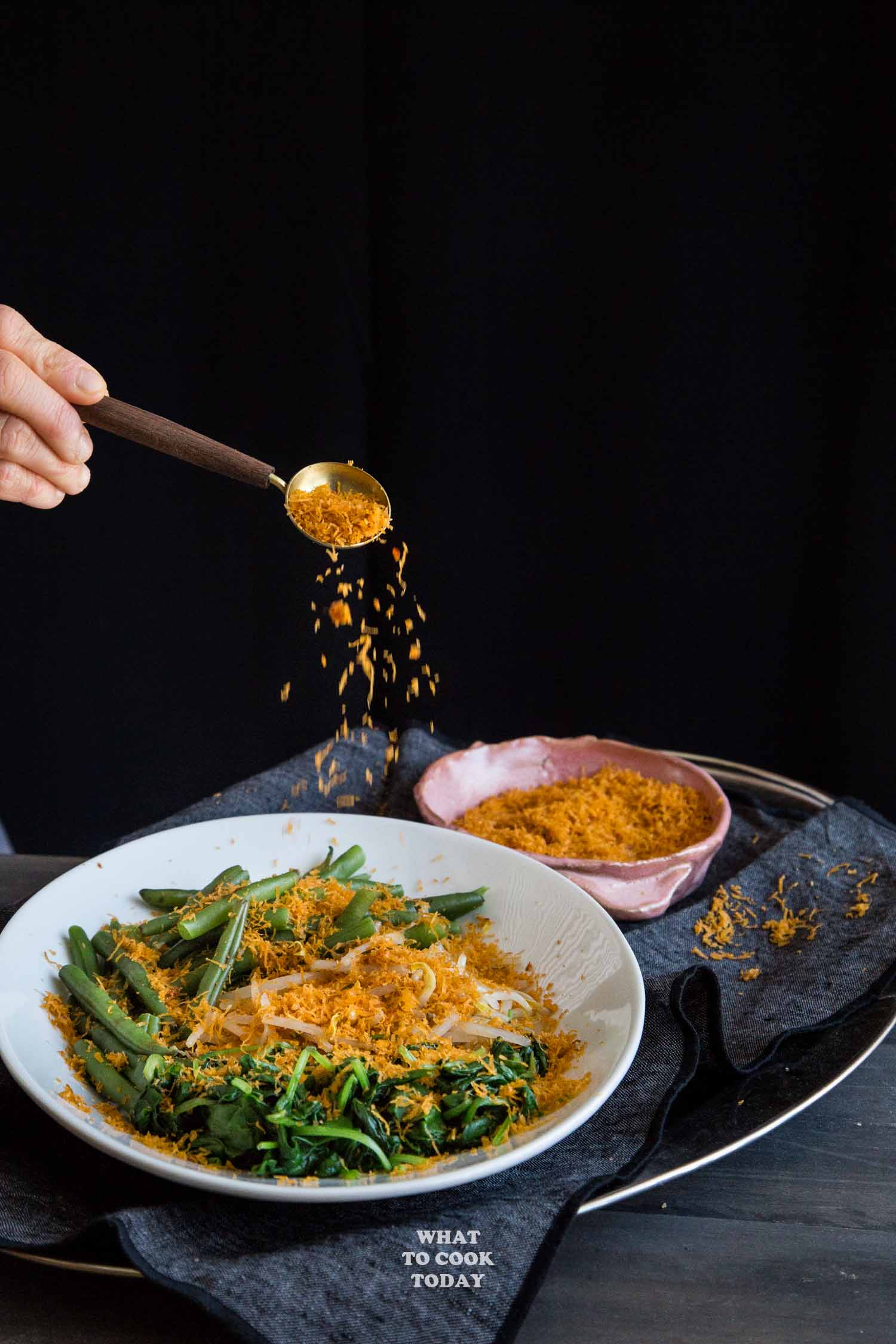 Urap Sayur (Salad with Spiced Grated Coconut Topping) #AsianSaladFeast #glutenfree #vegan