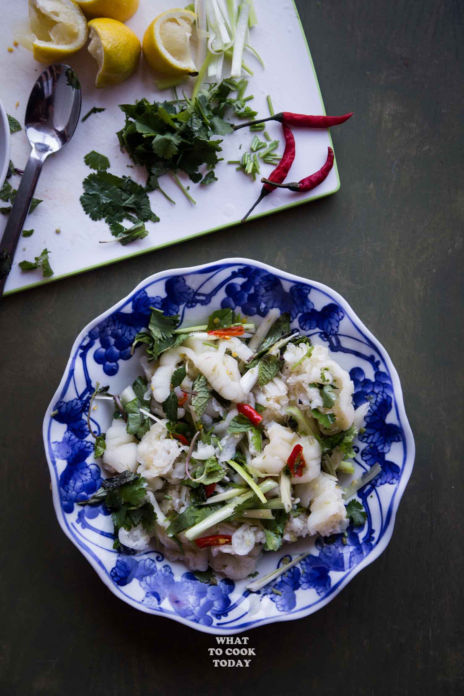 Lao Boneless Chicken Feet Salad (Yum Tien Gai) - What To Cook Today