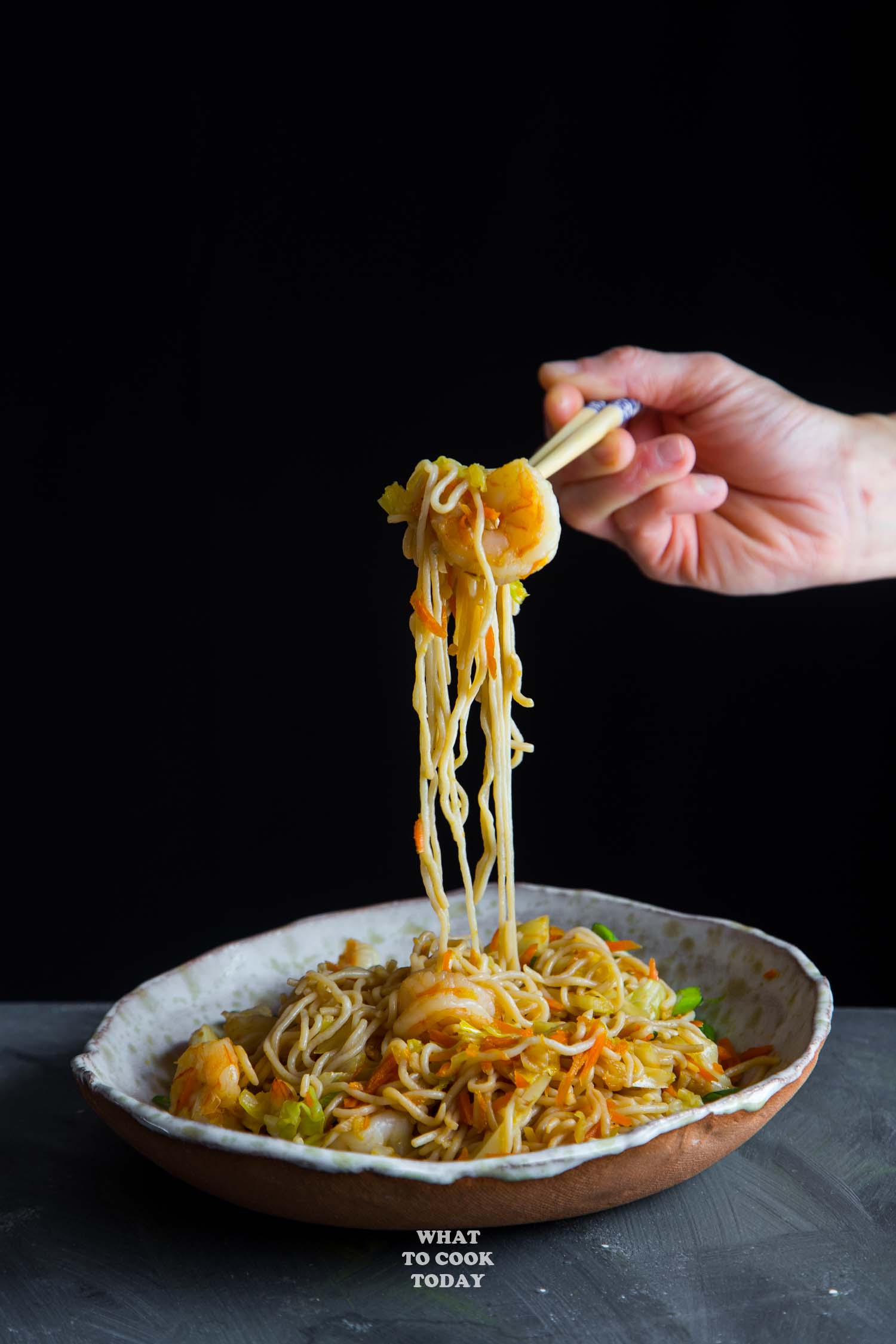 15 minute Stir fried Shrimp Shirataki Noodles