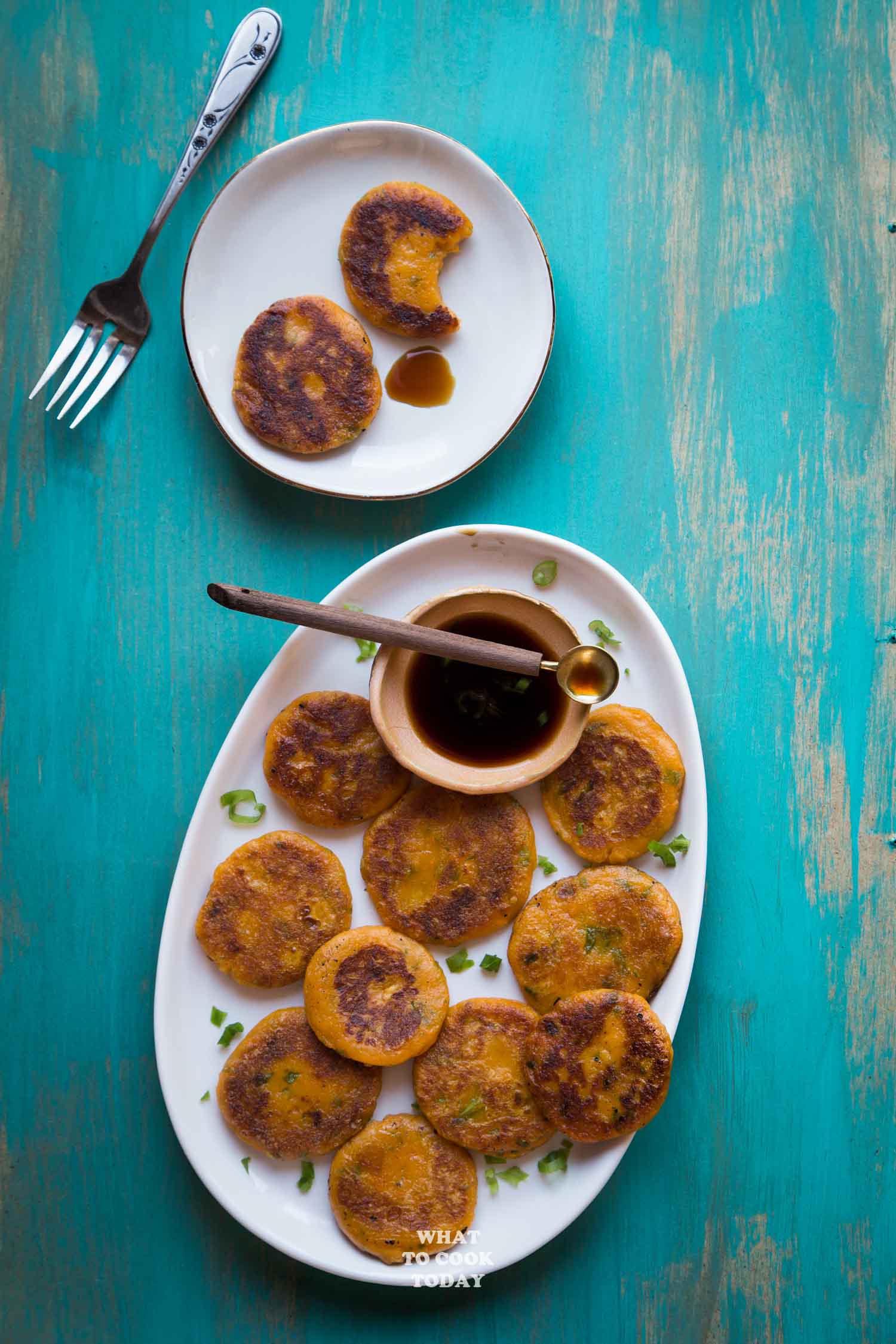 Cheesy Potato Pancakes ~Sweet & Savory