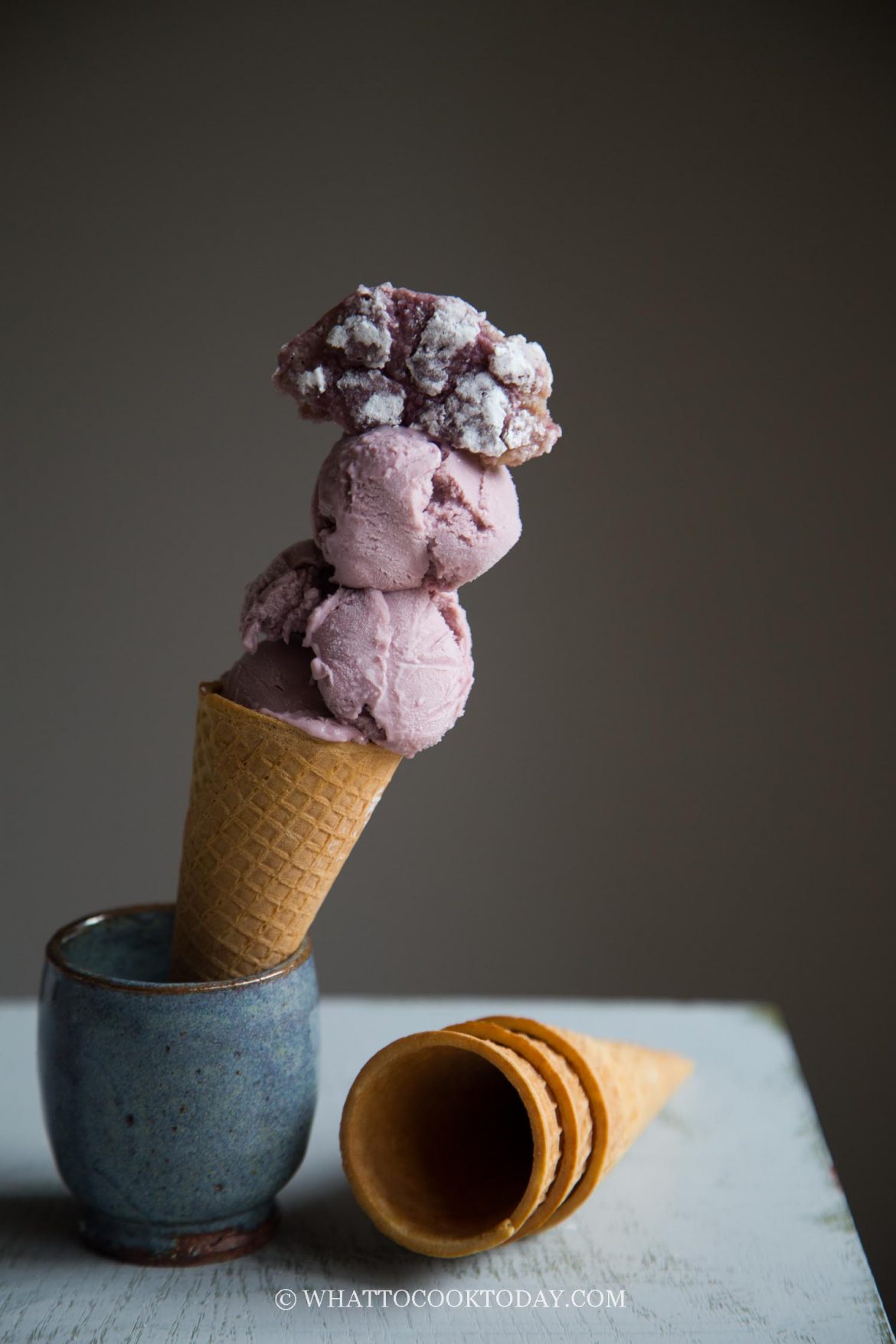 Ube Coconut Ice Cream (with Ube Crinkle Cookies) What To Cook Today