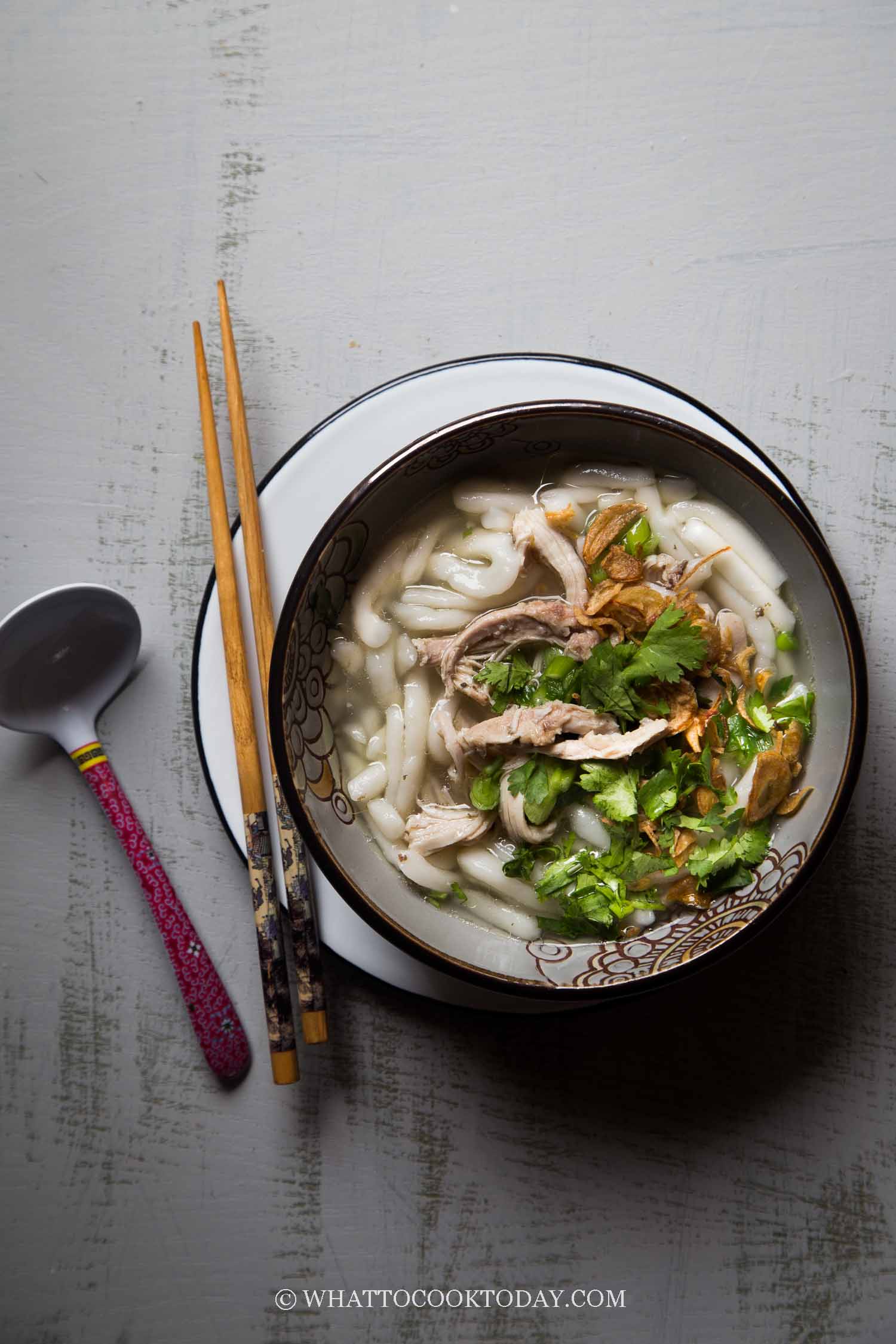 Khao Piak Sen (Lao Tapioca Noodle Chicken Soup)