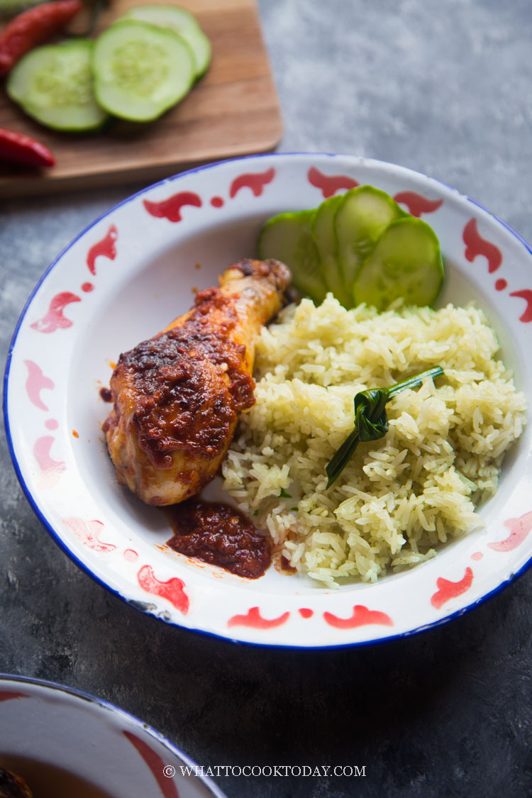 pandan rice in rice cooker