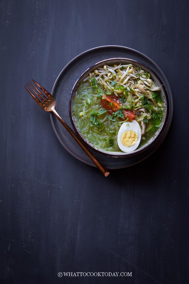  Soto Ayam Bening  Indonesian Clear Chicken Noodle Soup 