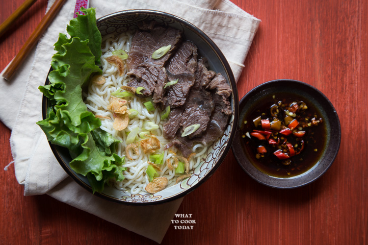 Pressure Cooker Beef Shank Noodle Soup