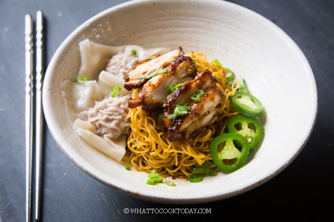 Trockene Wonton-Nudeln (Kon Lo Wantan Mee)