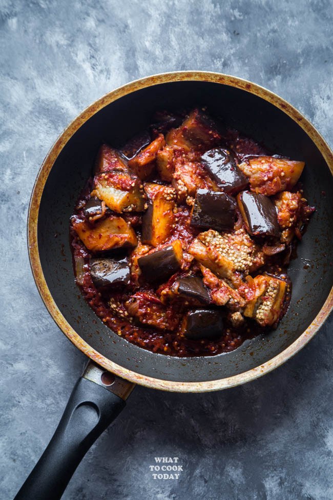 Pressure Cooker Sambal Terong Balado  Eggplants with 