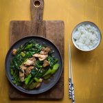 Stir-fried Gai Lan with Pork (Chinese Broccoli)