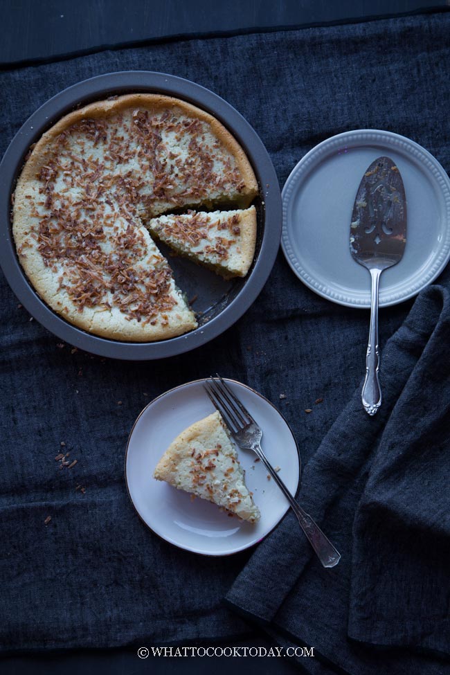 Baked Chinese New Year Sweet Nian Gao (Baked Mochi Cake)