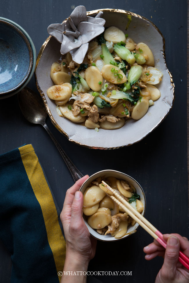 Easy Chinese Stir-fried Nian Gao Rice Cakes - What To Cook Today