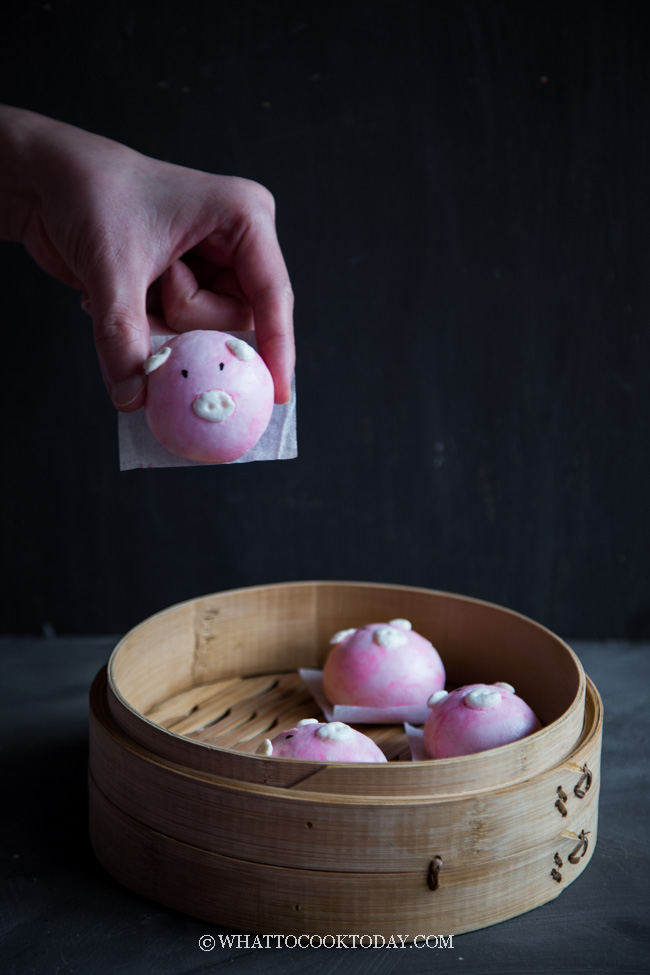 Easy Sweet Piggy Steamed Buns