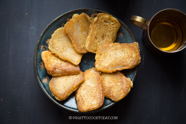 Pan-fried Nian Gao with Egg