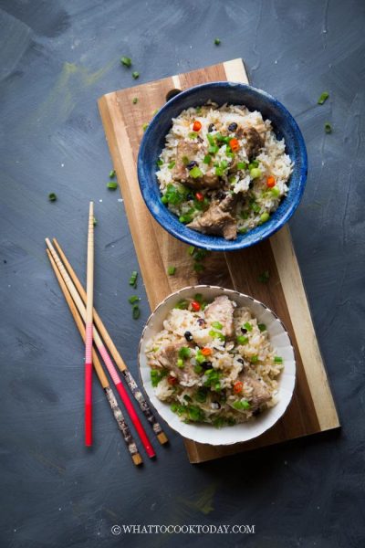 Black Bean Spare Ribs Rice (Pressure Cooker or Rice Cooker)