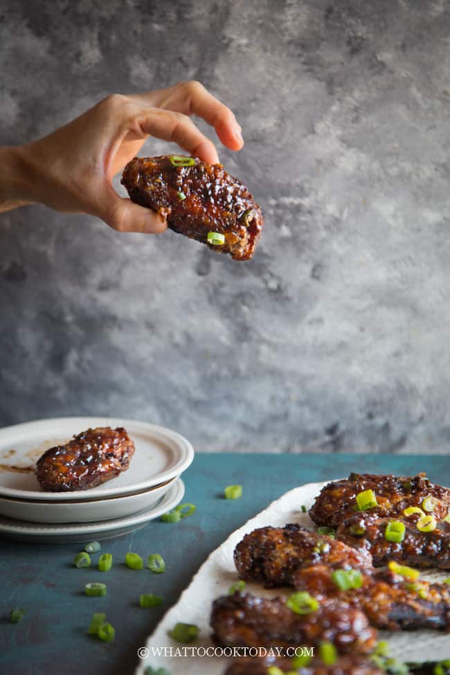 Twice-Fried Crispy Peking Chicken Wings with Jing Du Sauce 