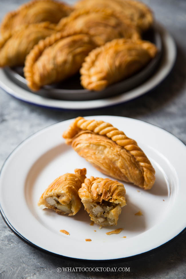 Espiral Curry Puff / Karipap Pusing / Karipok (Cozido ou Frito)