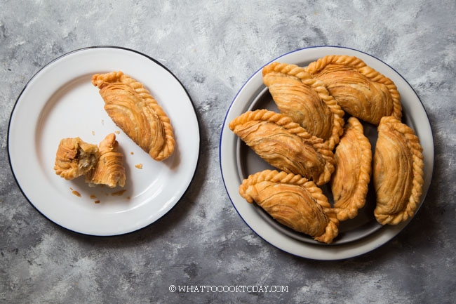 Hojaldre de Curry en espiral / Purga de Karipap / Karipok (Horneado o frito)