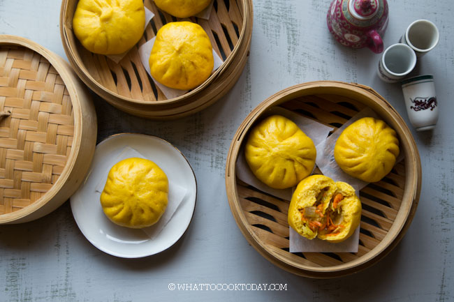 carrot vegetable steamed buns-12
