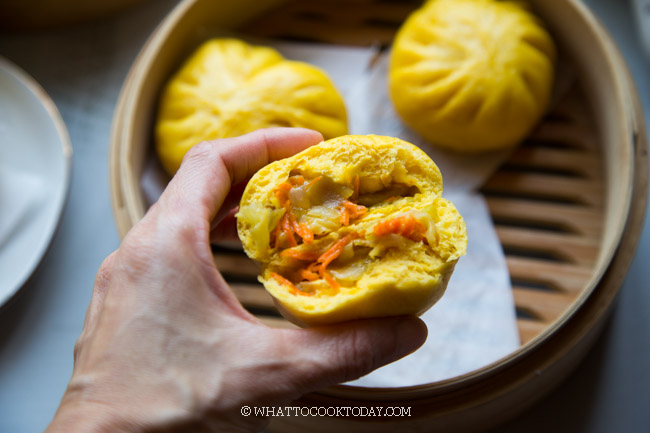 carrot vegetable steamed buns-12