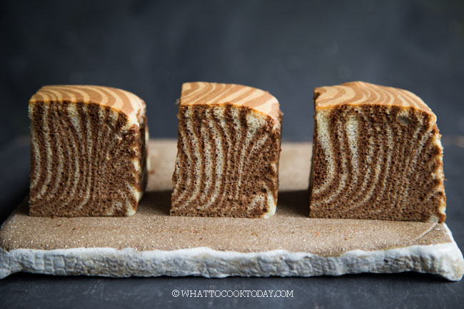 The Softest Zebra Ogura Cake Ever ! (Mocha Flavor)