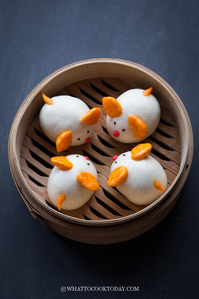 Chinese New Year The Year of Rat Steamed Buns - What To Cook Today