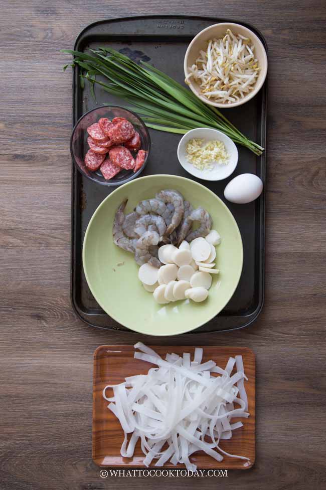 Penang Char Kway Teow (Nouilles de riz plates sautées)