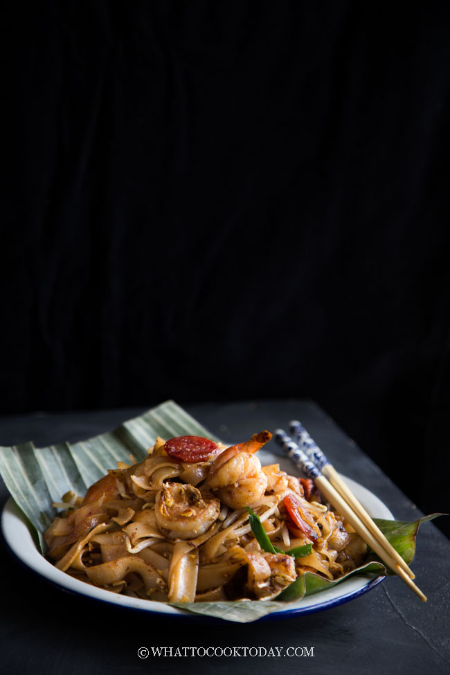 Penang Char Kway Teow (fideos planos de arroz salteados)