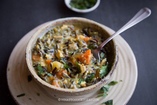 Instant Pot Creamy Curry Wild Rice Soup (DF and GF)