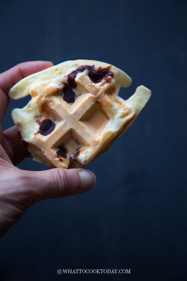 Easy Sweet Red Bean Mochi Waffles Df