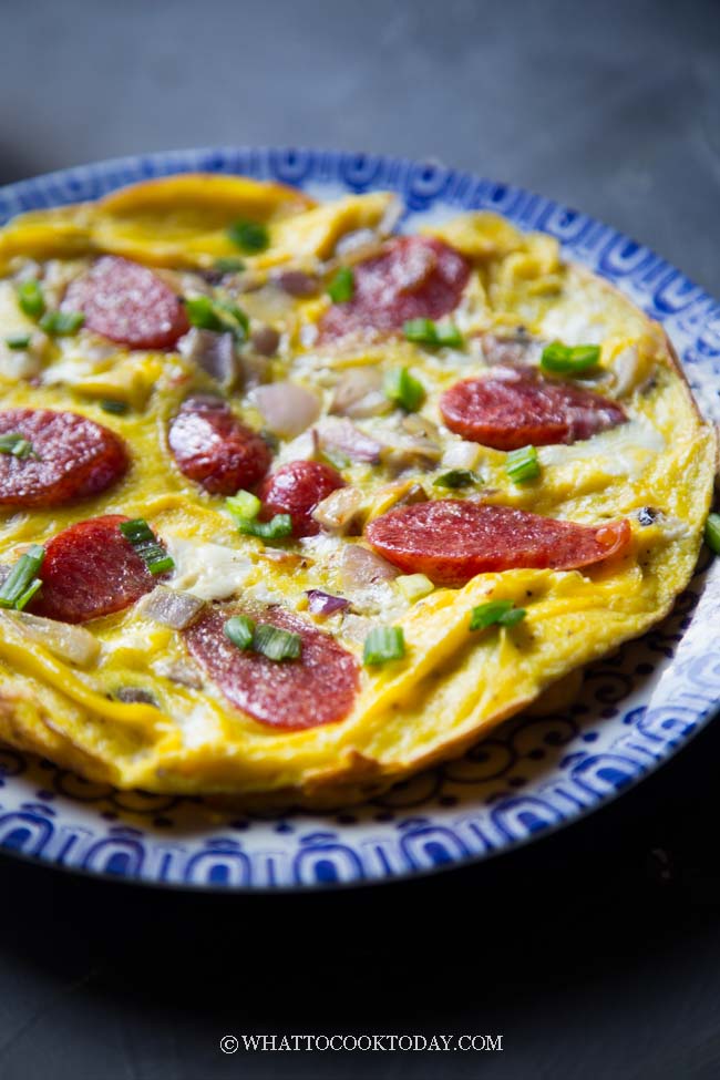 Easy Lap Cheong Omelette (Chinese Sausage Omelette)