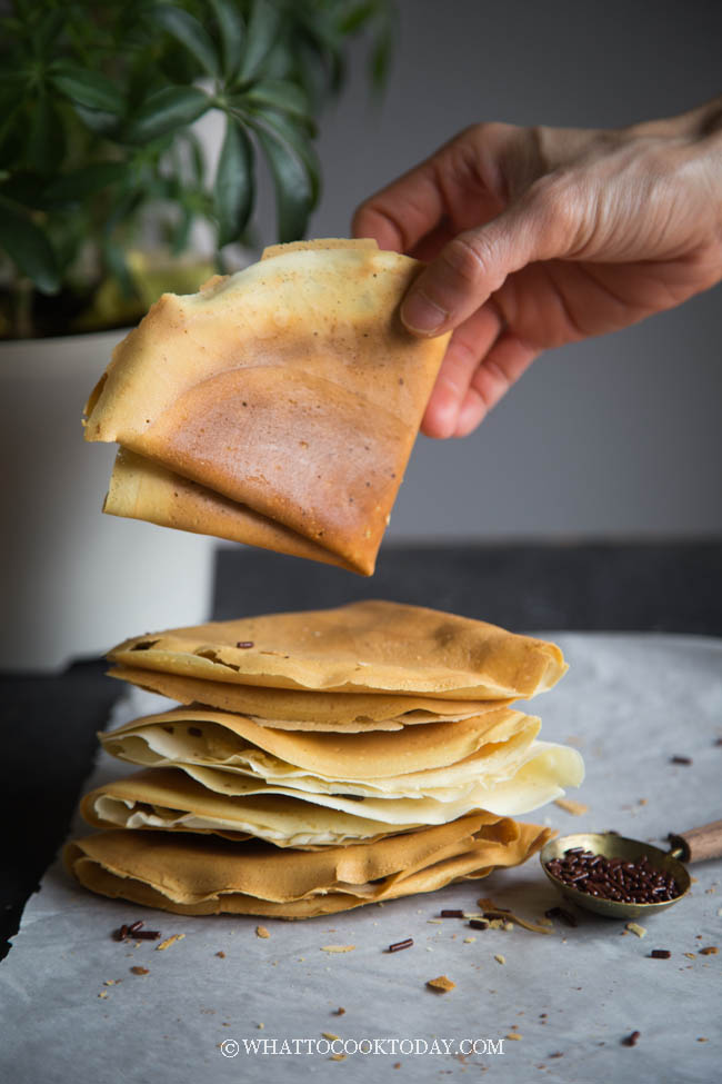 chrupiące Apam Balik (Crispy Crepes - Kue Leker)