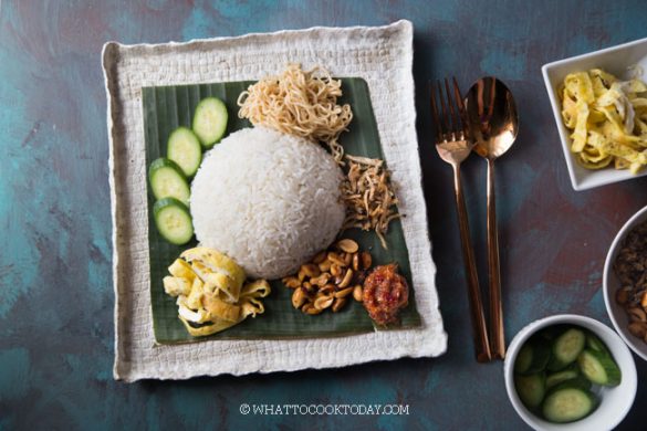 Easy Nasi Lemak (Singapore/Malaysia Coconut Milk Rice)