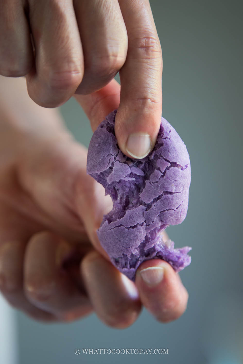 Easy No-Yeast Purple Sweet Potato Mochi Bread (Eggless)