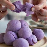 Easy No-Yeast Purple Sweet Potato Mochi Bread (Eggless)