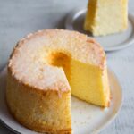 Meyer Lemon Chiffon Cake (with Easy Lemon Glaze)