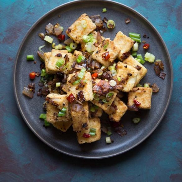 Crispy Salt Pepper and Chili Tofu (Tahu Lada Cabe Garam)