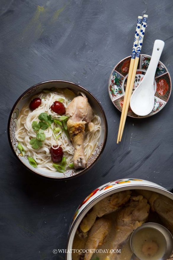 Easy Taiwanese Sesame Wine Chicken Mee Sua