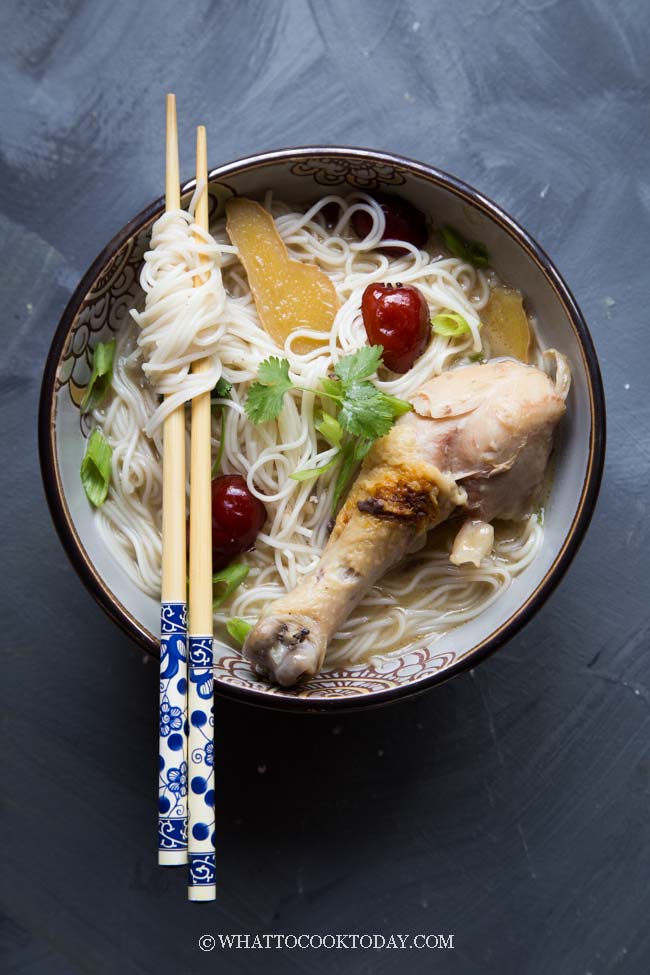 Easy Taiwanese Sesame Wine Chicken Mee Sua