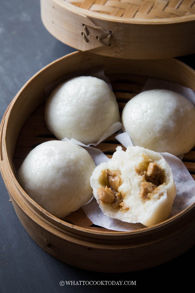 Soft Fluffy Chinese Gluten-Free Meat Steamed Buns (Mantou/Baozi)