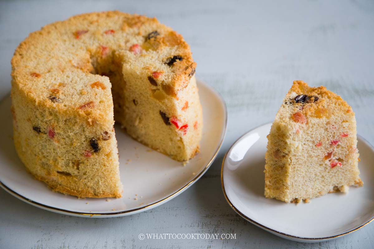 Softy and Fluffy Chiffon Gingerbread Fruit Cake