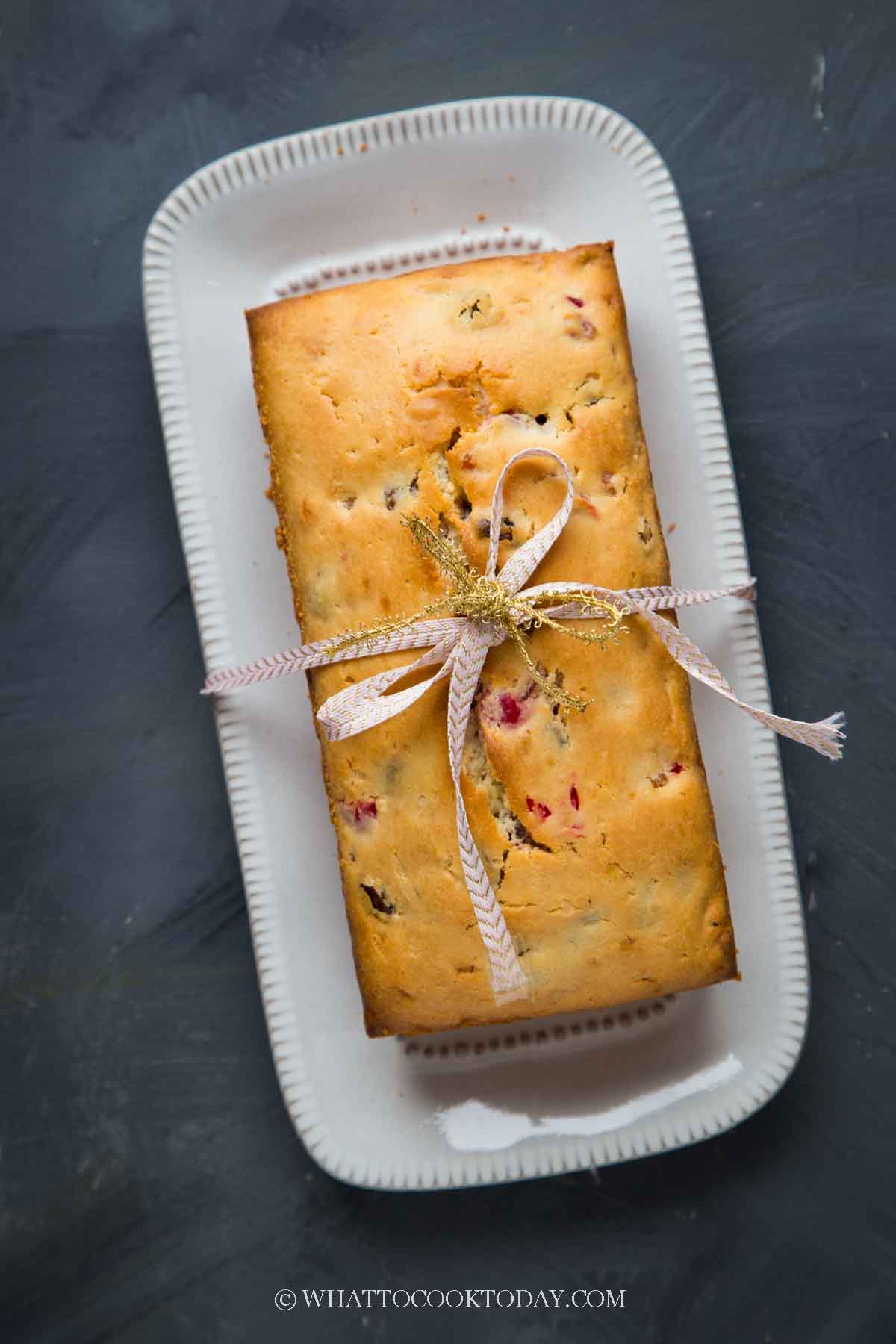 Easy Holiday Cream Cheese Fruit Cake Loaf (No Alcohol)