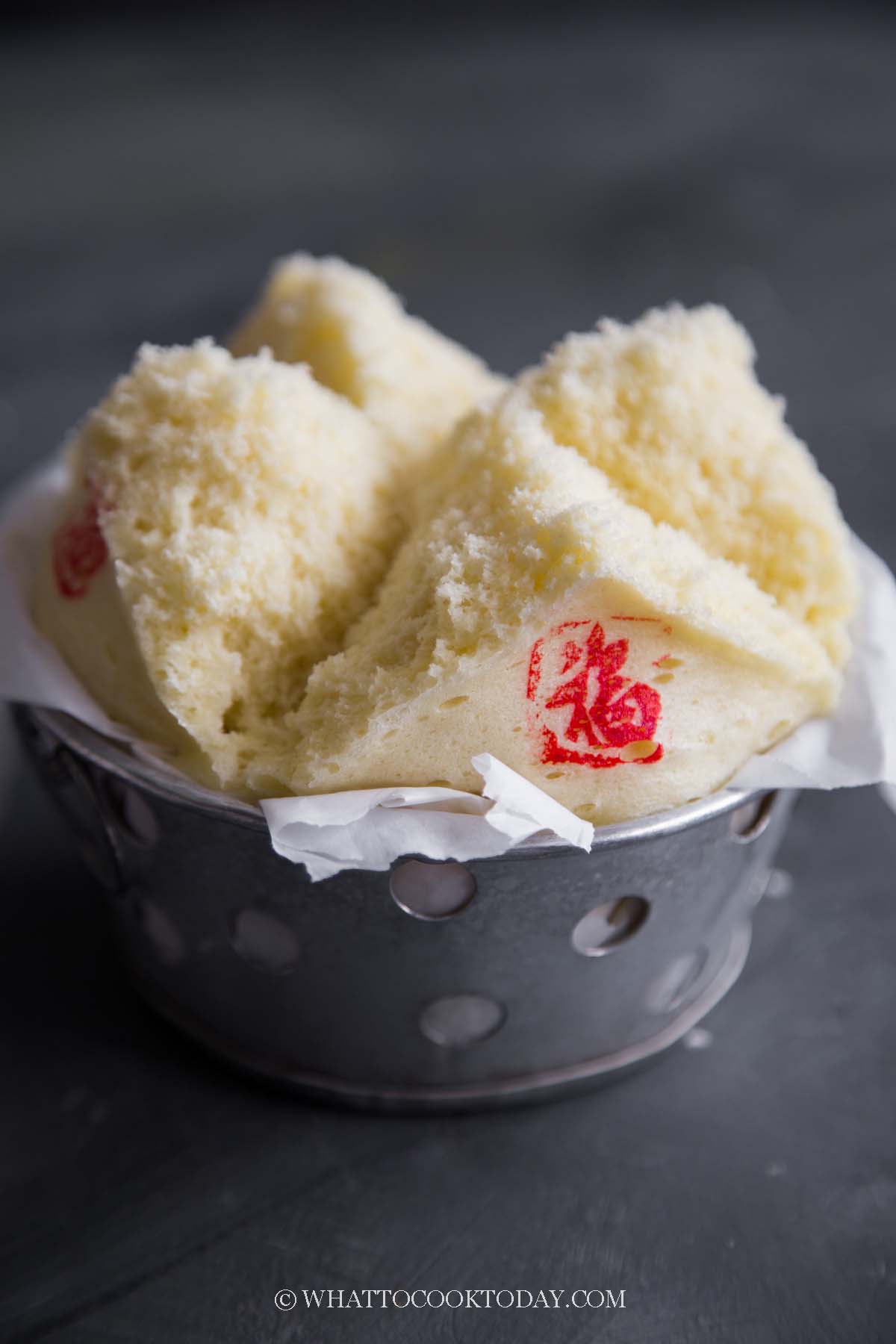 Egg-free Ma Lai Go - Cantonese Steamed Sponge Cake with Red Dates