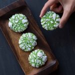 Pandan Cream Cheese Crinkle Cookies