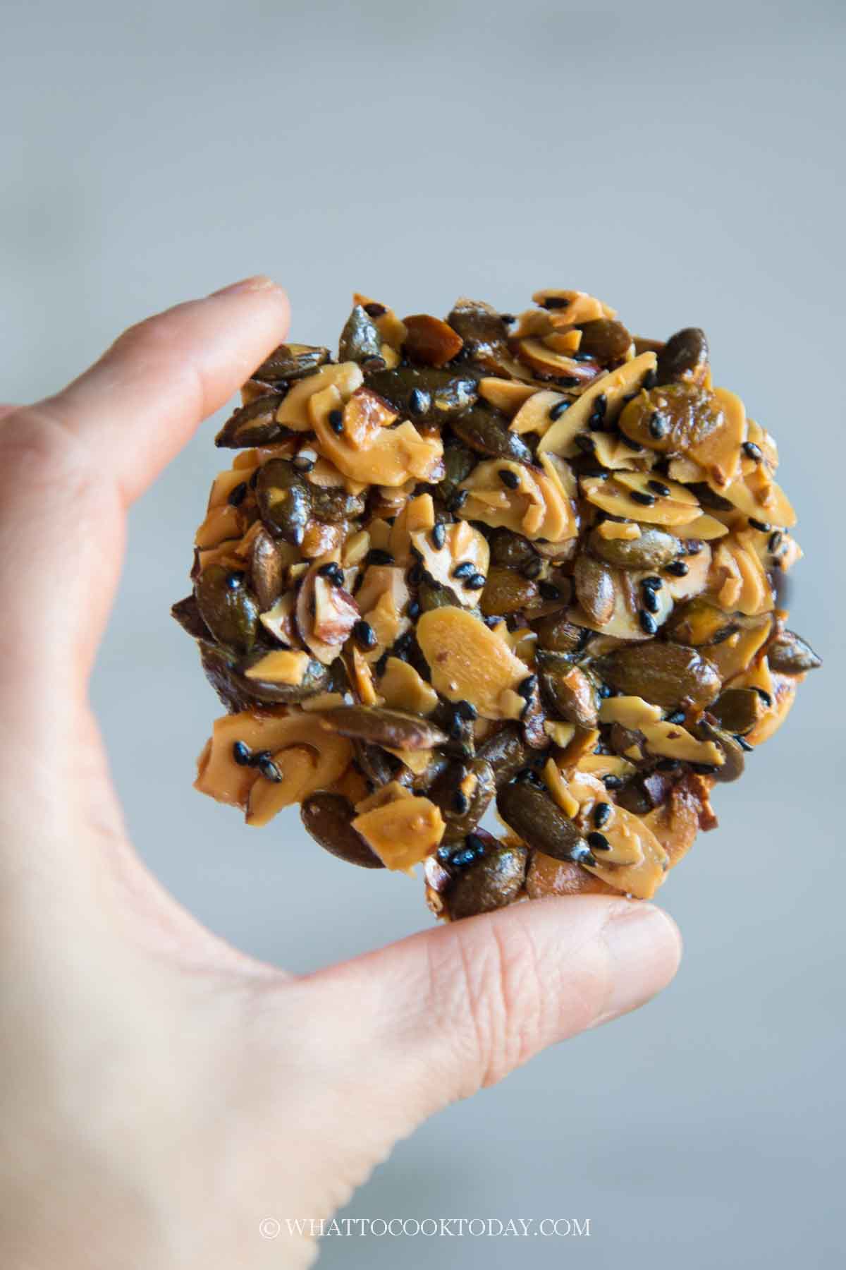 Easy Flourless Almond And Seeds Florentines Chinese New Year