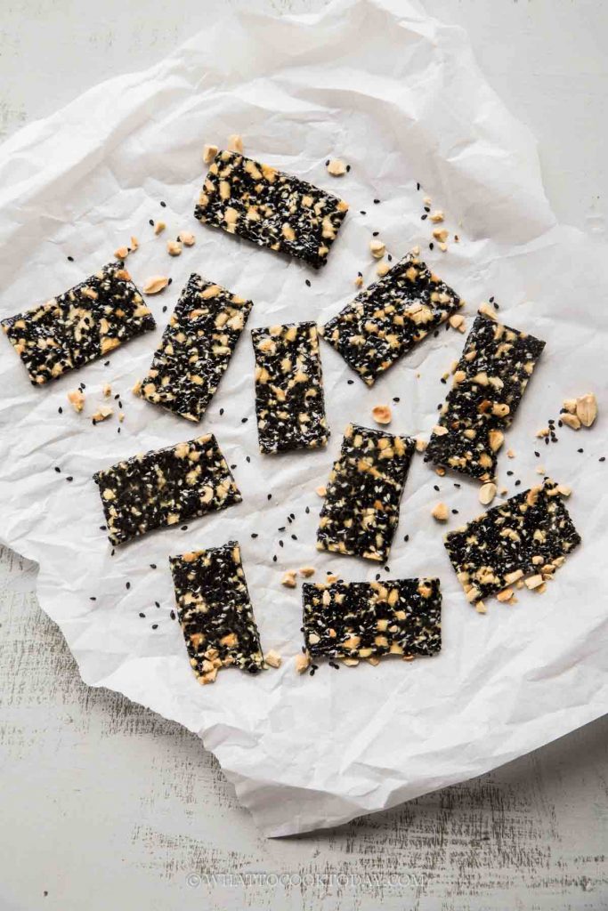 Easy Black Sesame Peanut Candy (Soft and Chewy) What To Cook Today