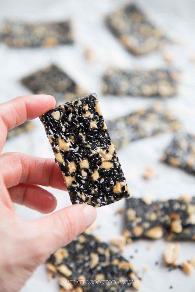 Easy Black Sesame Peanut Candy (Soft and Chewy) What To Cook Today
