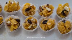 Easy Honey Almond Cornflakes Cups/Clusters - What To Cook Today