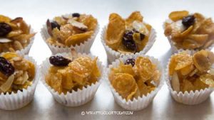 Easy Honey Almond Cornflakes Cups/Clusters - What To Cook Today