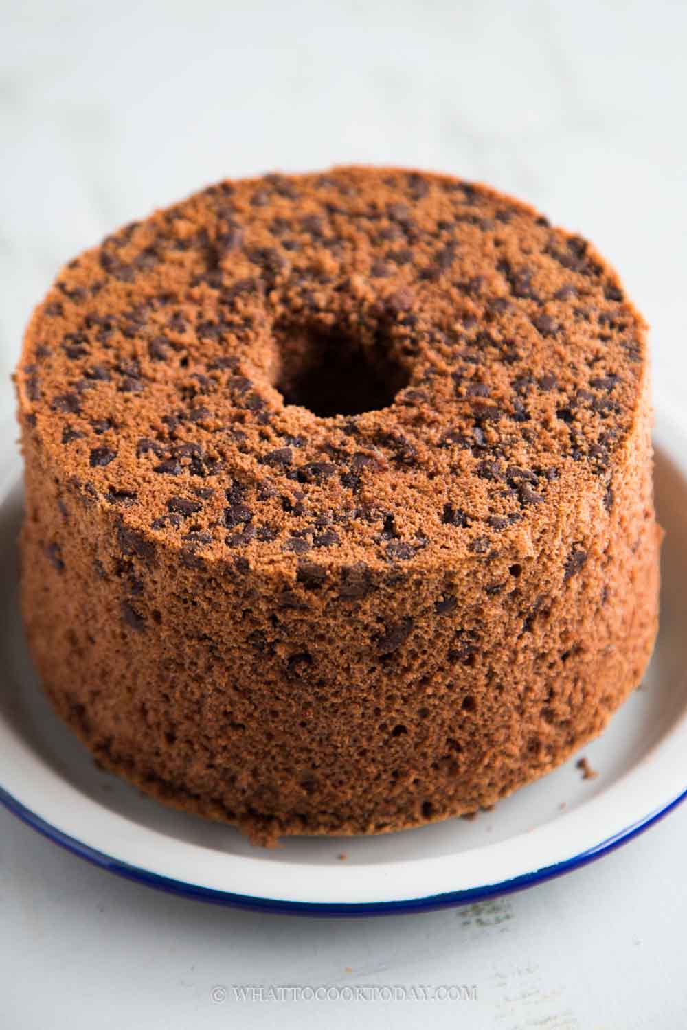 Chocolate Chip Chiffon Cake - Brown Eyed Baker