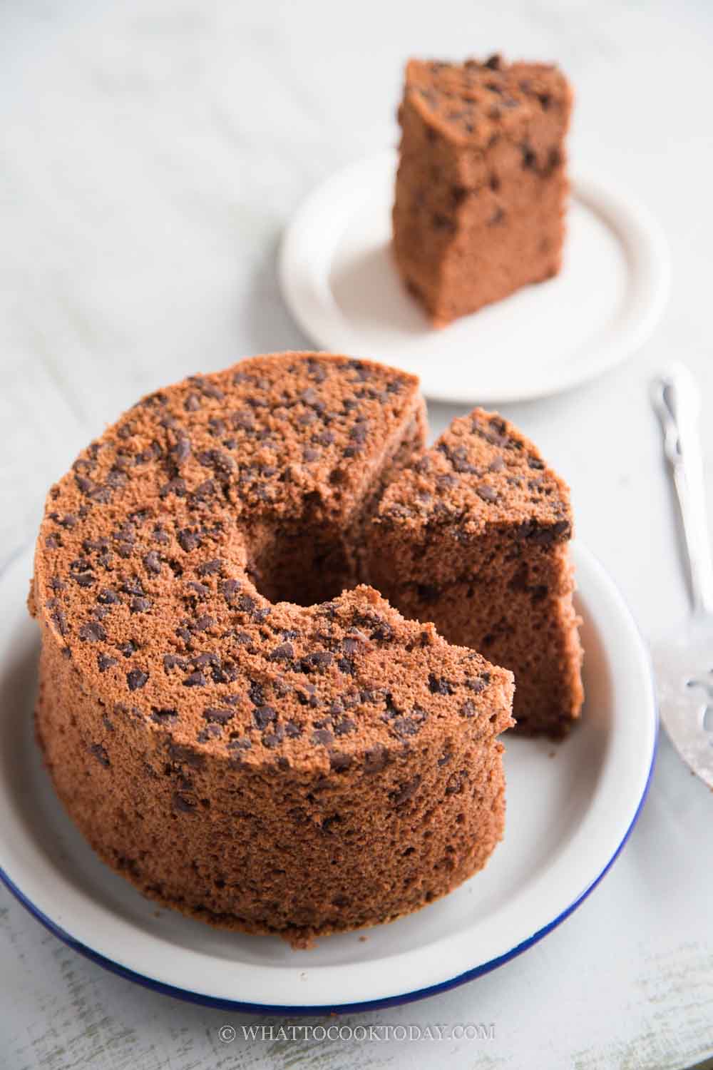 Soft Fluffy Double Chocolate Chiffon Cake