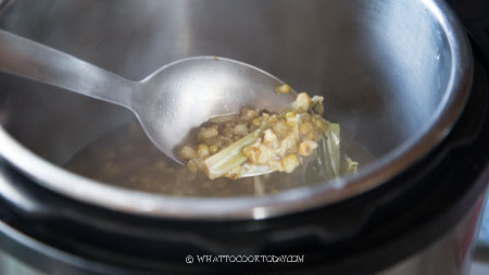 Sweet Mung Bean / Green Bean Soup With Sago Pearls (Bubur Kacang Hijau)